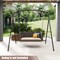 Costway Patio Metal Swing Stand Heavy-Duty A-Shaped Swing Frame with Double Side Bars
